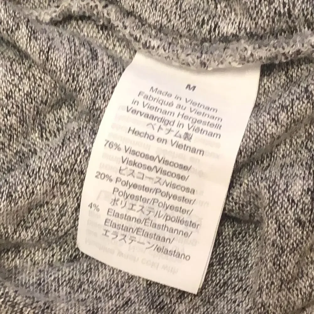 J. Crew Gray Faux Wrap Crossover Heather Knit Pullover Sweater Size Medium